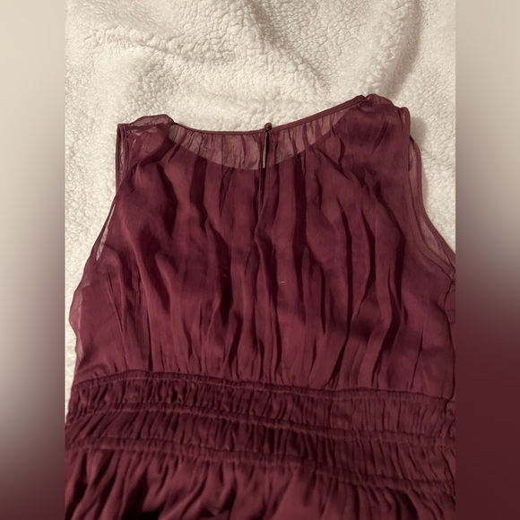 NWT Abercrombie & Fitch Chiffon Easy High-Neck Midi Dress with ruffled hem - Picture 14 of 16
